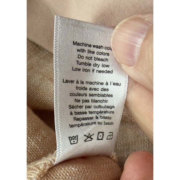 Coldwater Creek Linen Pants Womens Size 16 Coastal Sherbet Lagenlook Wide Leg - Picture 5 of 10